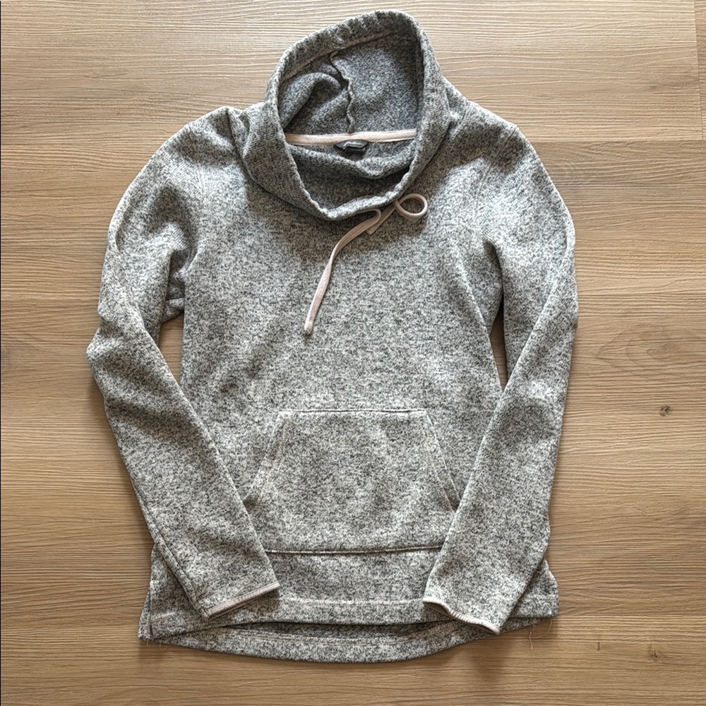 Gray Cowl Neck Pullover Sweater
